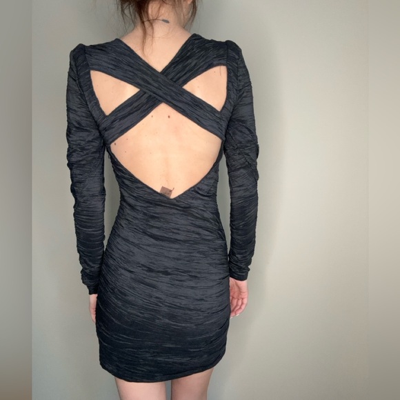 Low Cut Black Free People Dress - Picture 3 of 6
